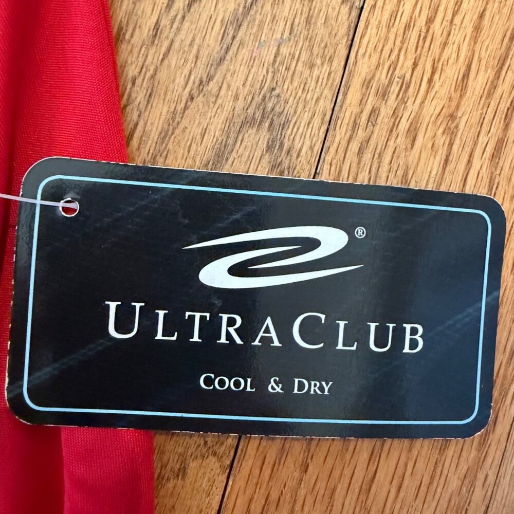 ULTRACLUB MENS RED 3/4 ZIP PULLOVER LARGE NEW - Picture 6 of 8